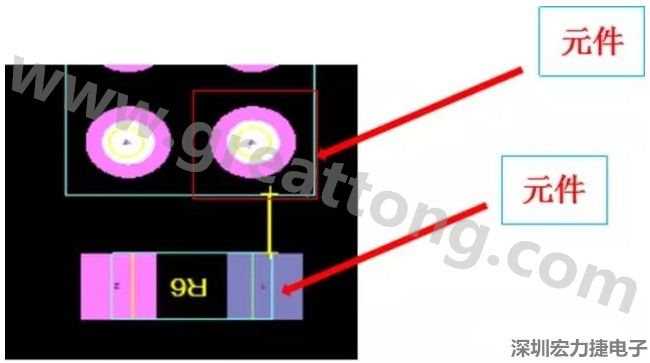 PCBA DFM問題實(shí)例2：元件距離太近，組裝干涉 