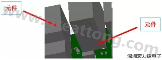 PCBA DFM問題實(shí)例2：元件距離太近，組裝干涉 