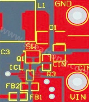 星節(jié)點連接地平面及兩個小電流接地連接(IC和分壓器)。