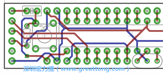 將最后的電路線如上圖所示繪制完成。