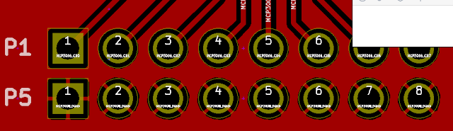 TOP層鋪鋪的狀態(tài)，到下方排pad為GND，連接GND Copper zone 都是設(shè)定Thermal relief Pad